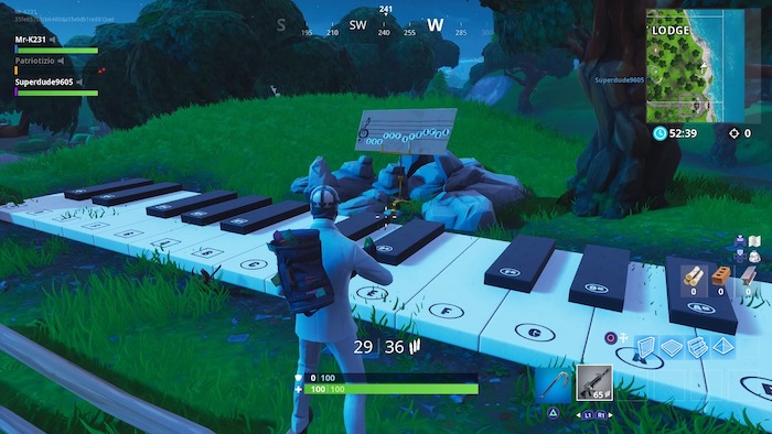fortnite season 9 week 2 challenges big piano