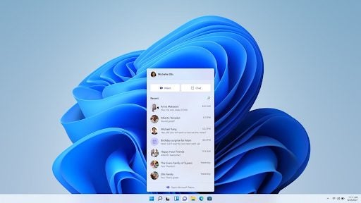 Another neat feature of Windows 11 is that it has MT built into the operating system. If your version doesn’t have it, you and download Microsoft Teams and install it, and it will function the same way. Here’s how you can use Microsoft Teams on Windows 11: Open MT and sign into your account Select the Chat icon on your desktop to start communicating in your teams You’ll see notifications appear when someone sends you a message Click on the notification icon when you want to reply to anyone You can also select Meet or Chat to talk to someone new or start a meeting