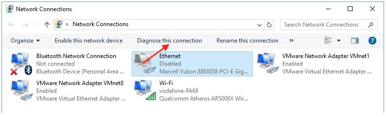 Ethernet Connected but No internet