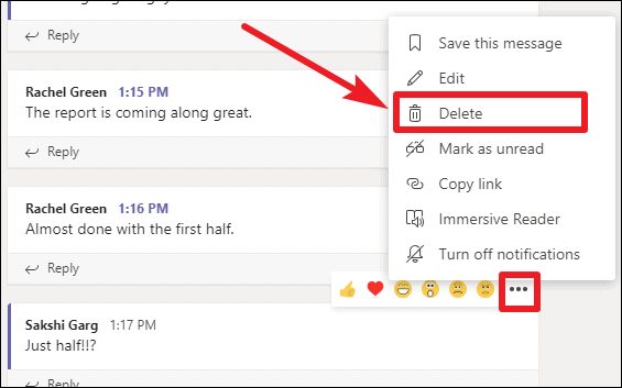 How to Delete a Message in Microsoft Teams