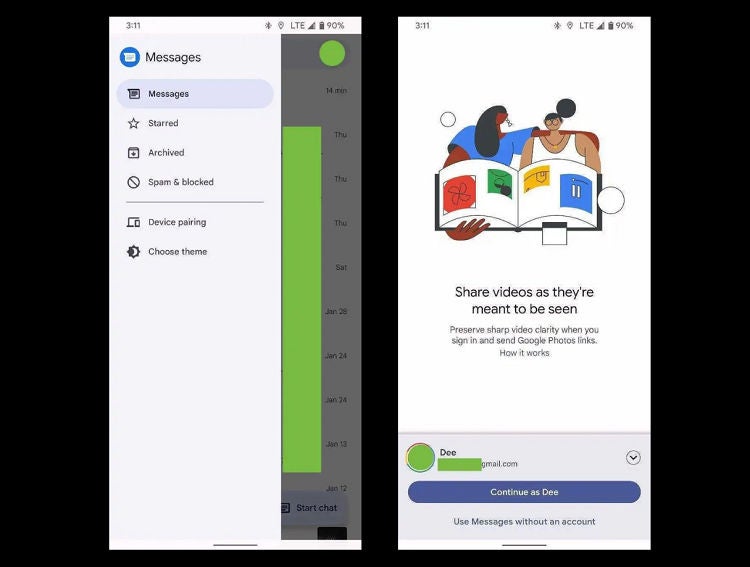Google Messages Beta teases Gmail features and expanded functionality