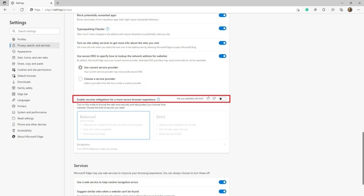 How to enable Microsoft Edge's Super Duper Secure Mode
