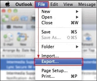 How to export emails in Microsoft Outlook