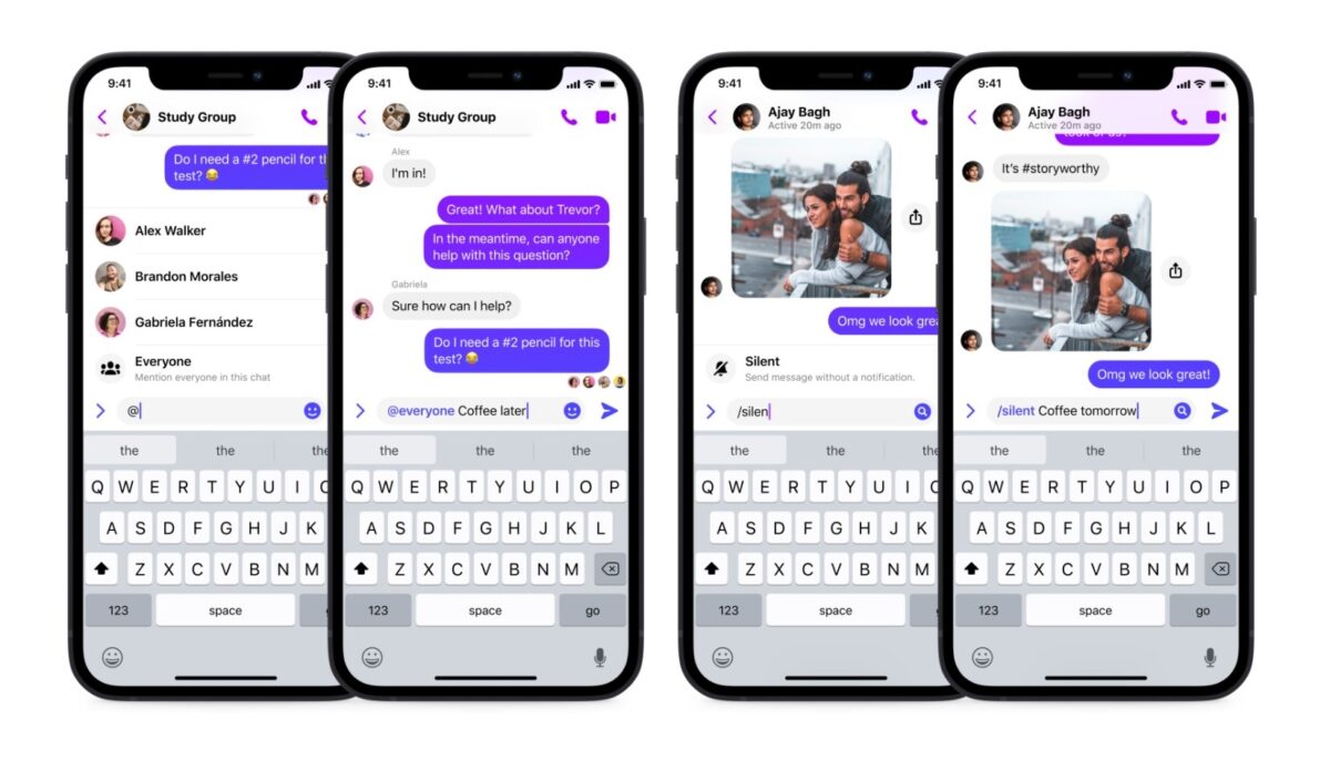 You can now type shortcut commands on Messenger