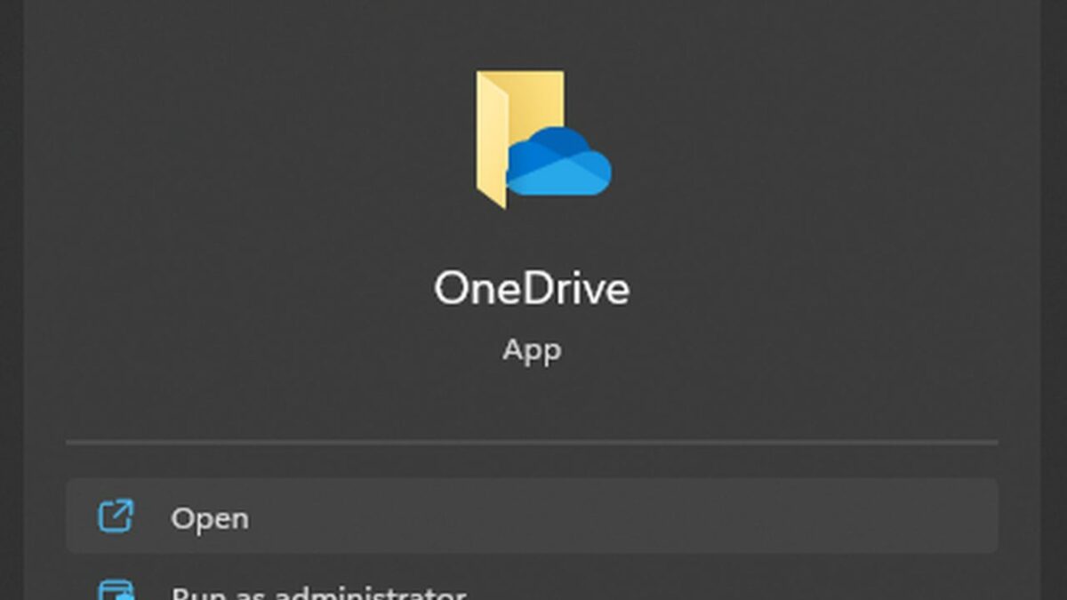 Opening OneDrive, a free storage option for Windows.