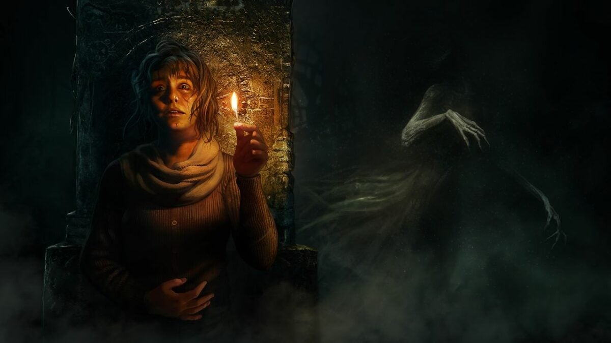 Tasi from Amnesia: Rebirth holding a candle.