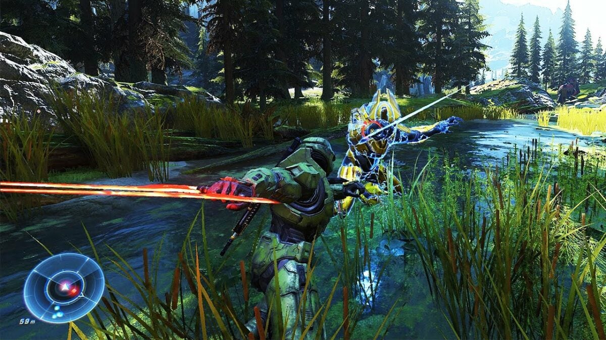 Halo Infinite with third-person view mod reminds us of Fortnite