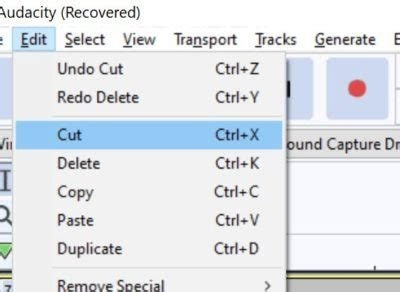 How to merge an interrupted recording with Audacity
