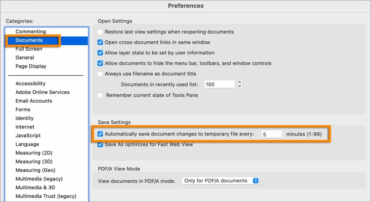 Saving your zoom level in Adobe Acrobat.
