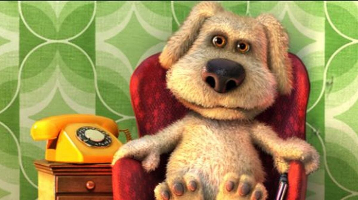 Talking Ben on his recliner.