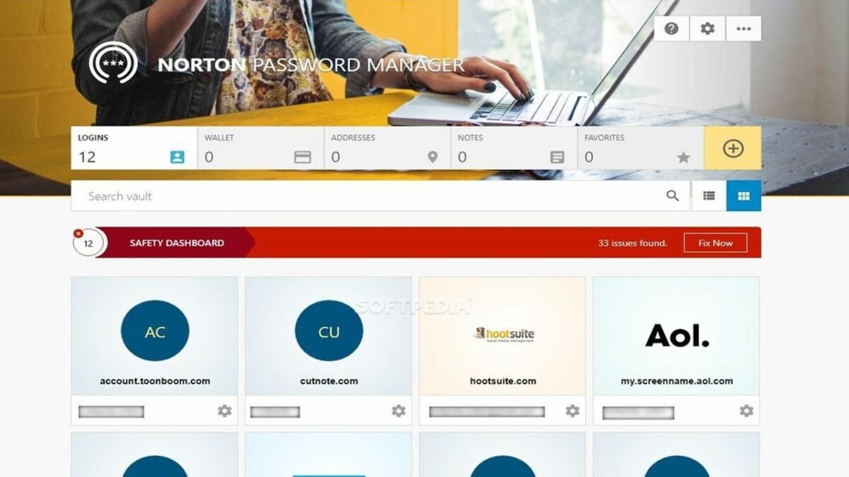 Norton 360's Password Manager.