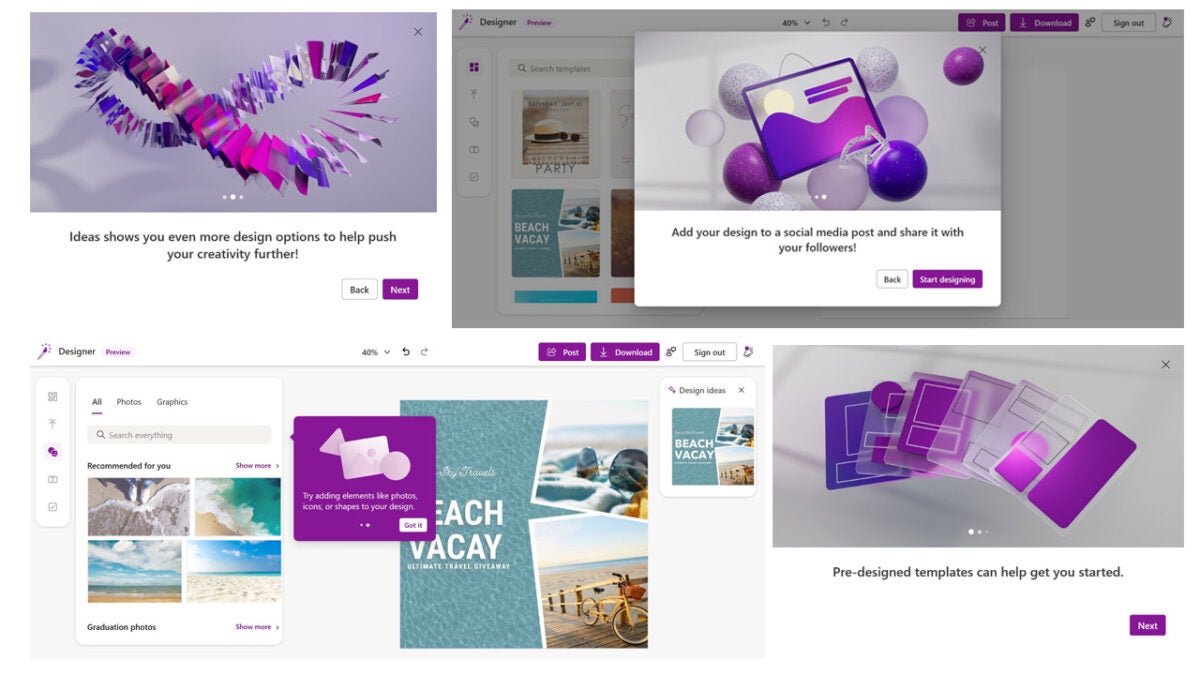 Microsoft Designer screenshots