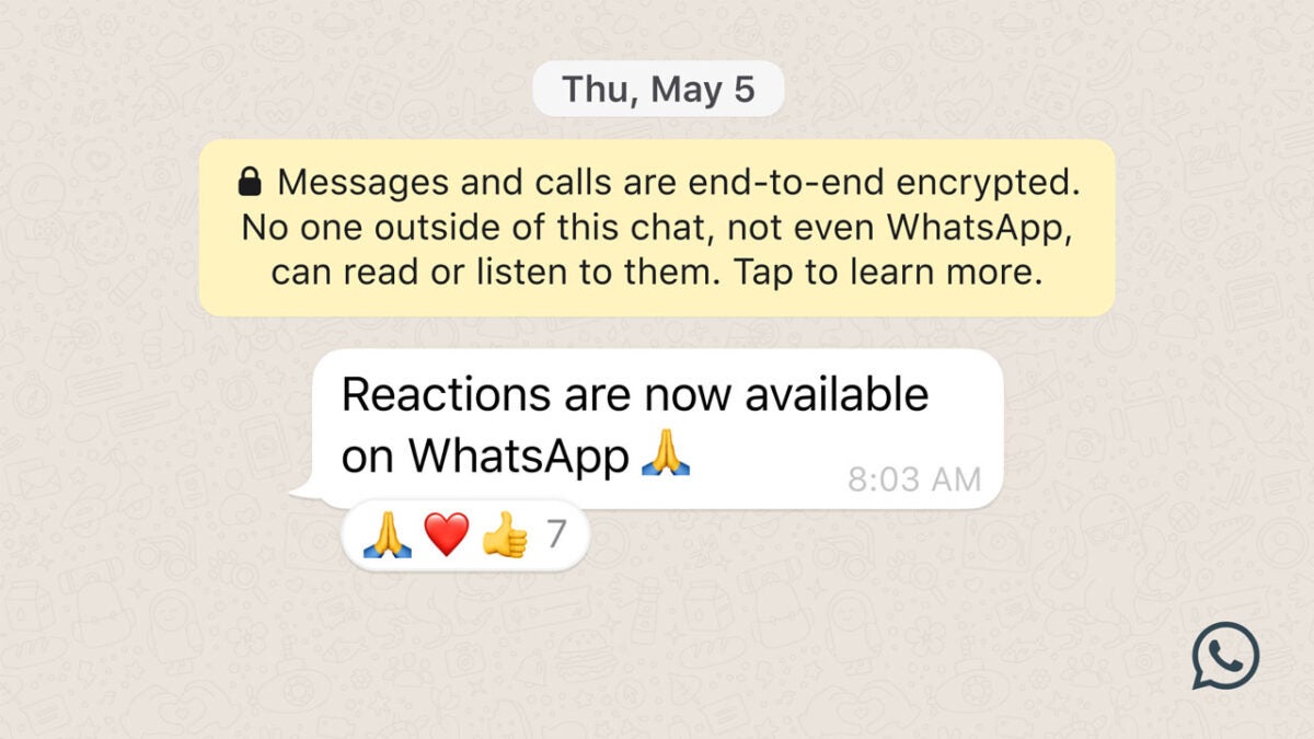 WhatsApp message emojis