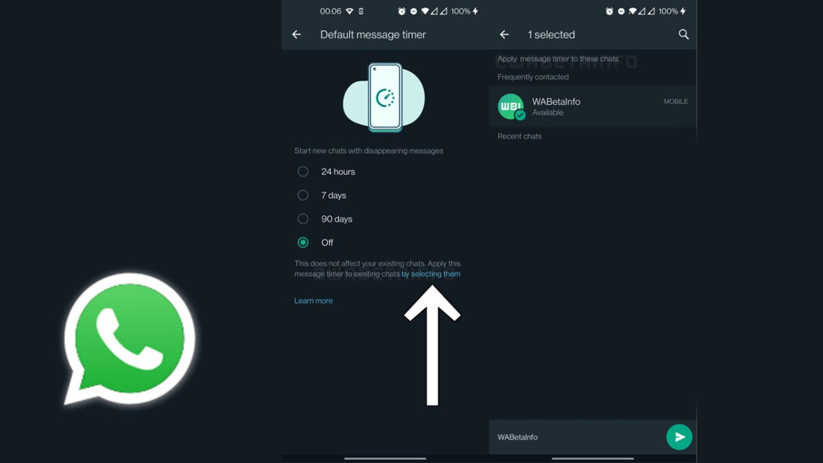 whatsapp disappearing messages