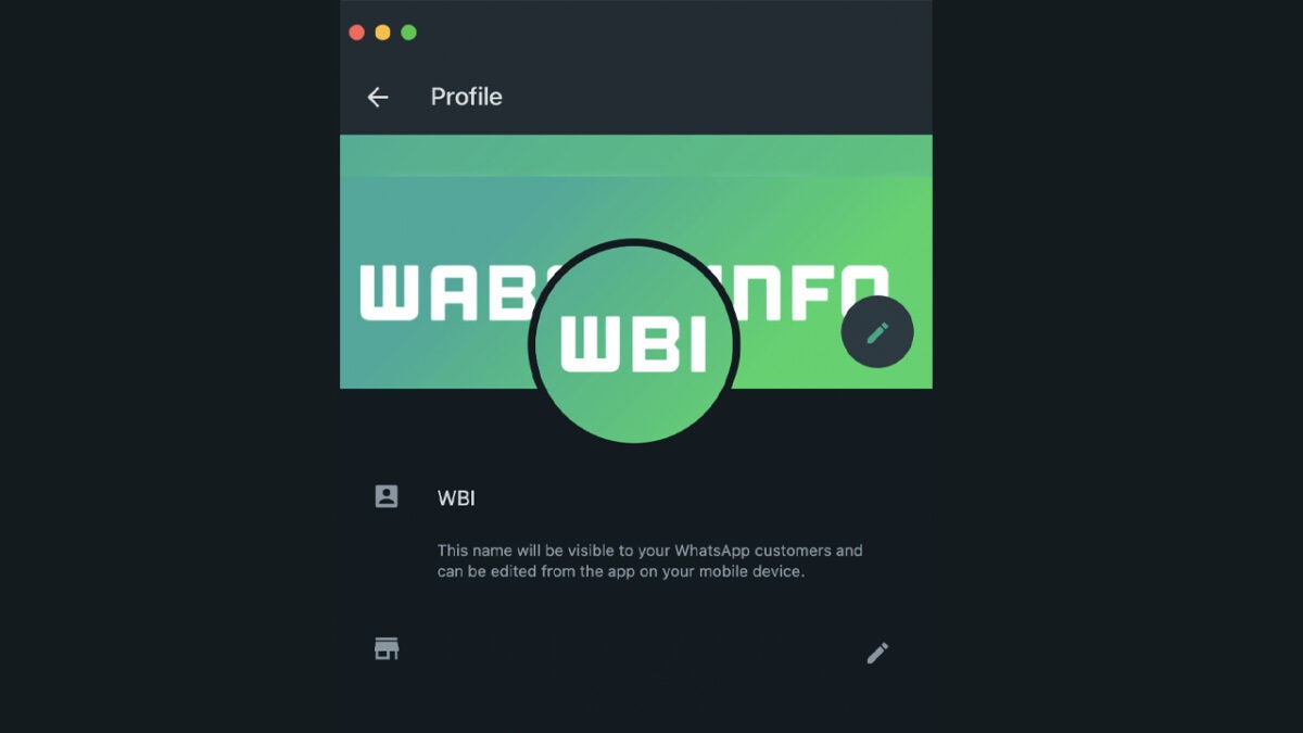 Cover photos on WhatsApp Business accounts