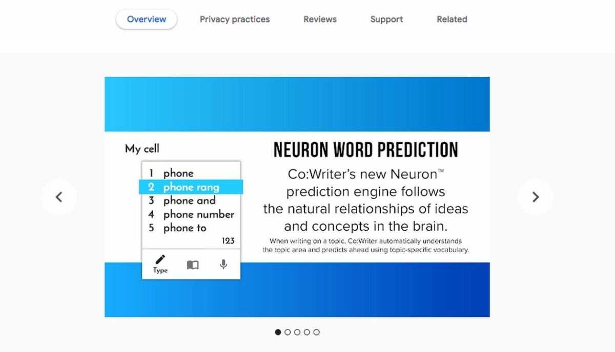 Download the CoWriter extension from the Google Web Store