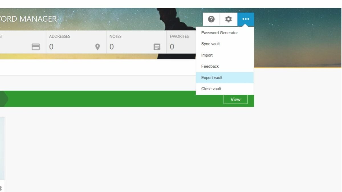 Export your Vault to other devices