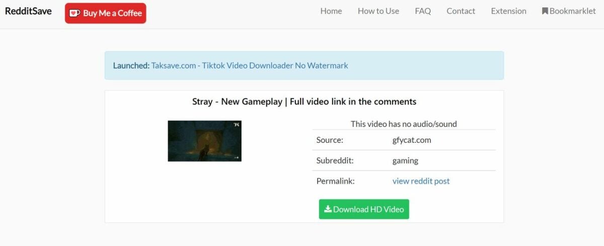 Click download to transfer the video to your hard drive