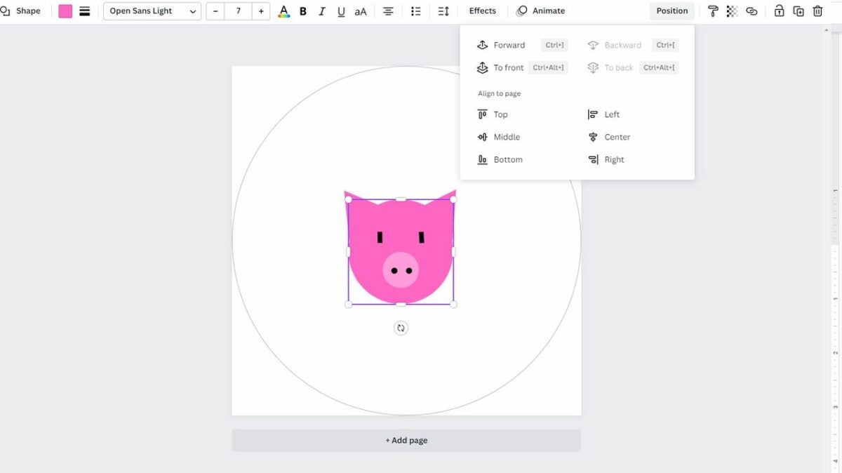 Find many ways to edit your design with shortcuts