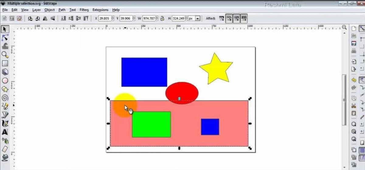 Select and edit shapes