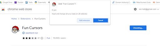 Fun Cursors Chrome extension