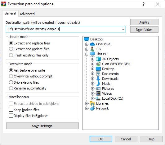 How to split up a large file with WinRAR