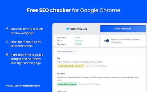 How to use Website SEO Checker for Chrome
