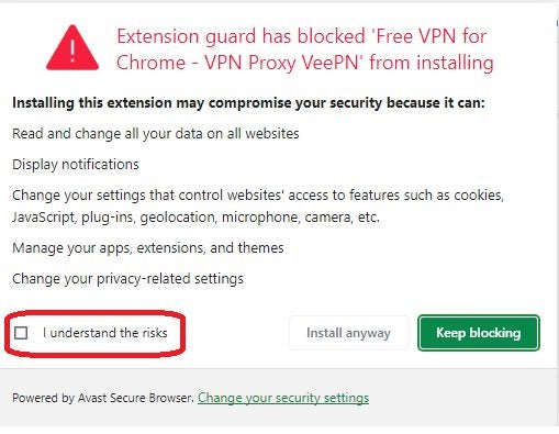 How to use the Free VPN for Chrome extension