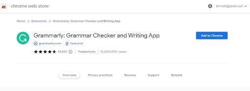 How to use the Grammarly Chrome extension
