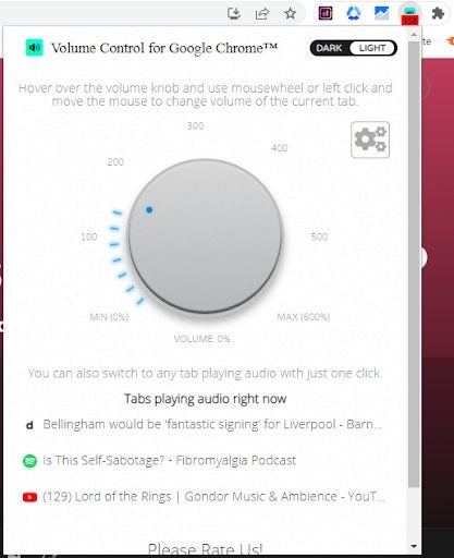 How to use the Volume Control for Google Chrome