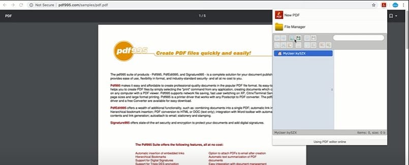 PDF Editor Online extension for Chrome