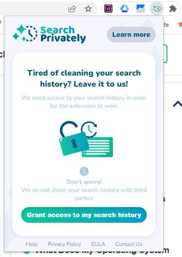 Search Privately Chrome extension