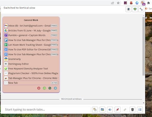 Tab Manager Plus for Chrome