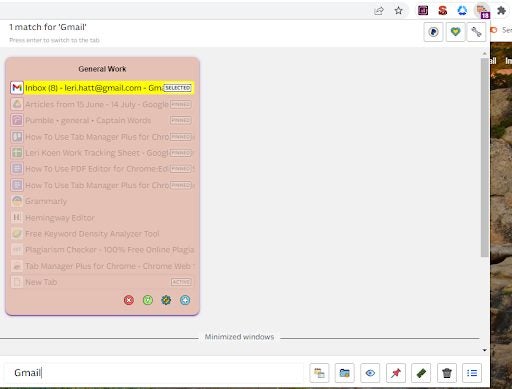 Tab Manager Plus for Chrome