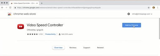 Video Speed Controller Chrome
