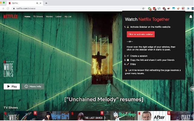 Watch Netflix Together Chrome extension