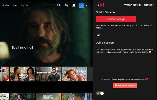 Watch Netflix Together Chrome extension