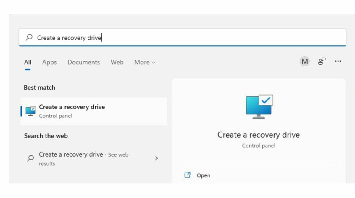 How to create a Windows 11 recovery drive