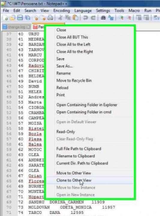 View a side-by-side comparison of two versions of the same file