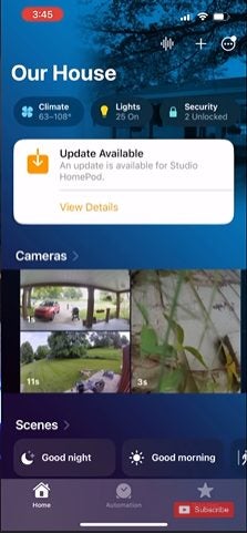 First view - How to use the iOS 16 improved Home app