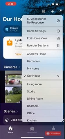 First view - How to use the iOS 16 improved Home app