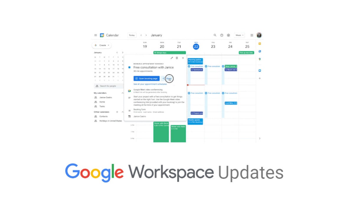 Appoinment on google workspace