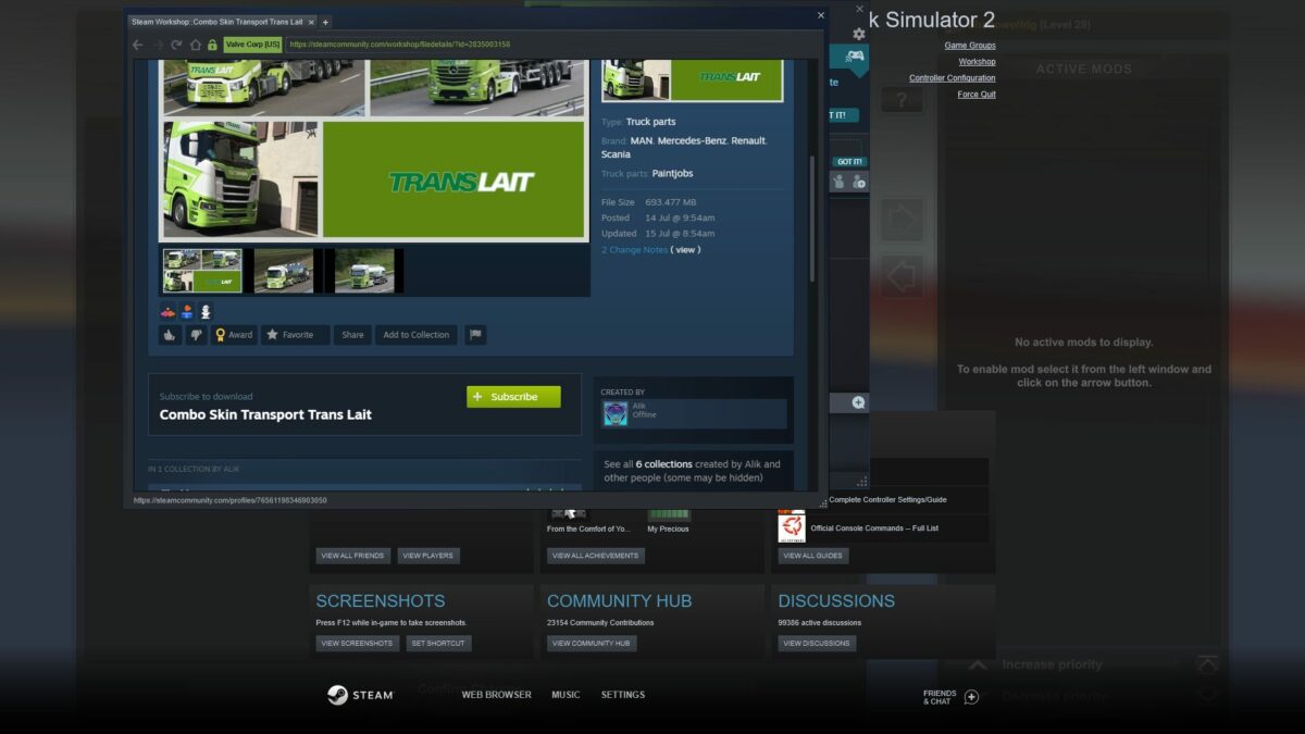 How to install mods on Euro Truck Simulator 2