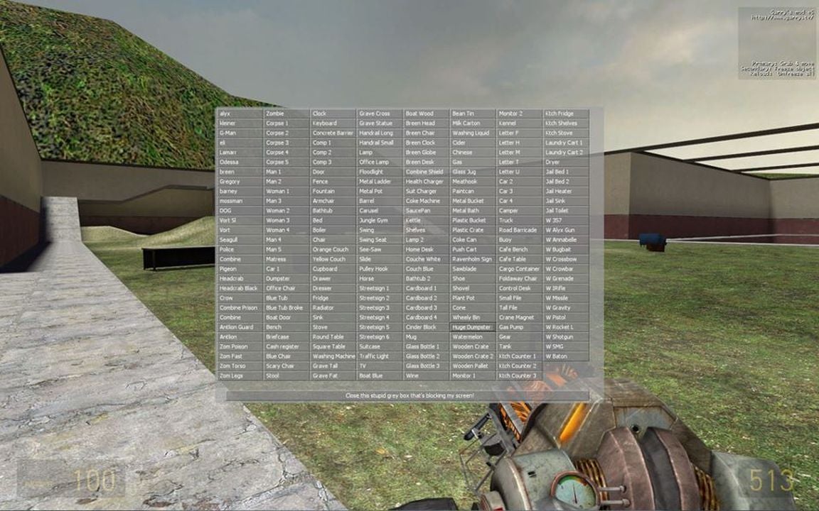 Workshop menu