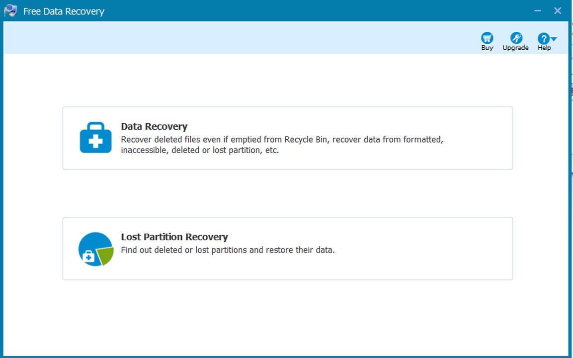 Choose how you wish to recover files upon startup