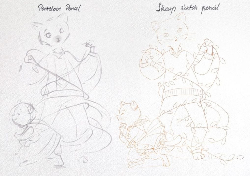 A sketched image in Procreate.