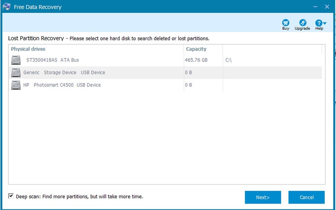 Use Lost partition recovery to restore files from locations no longer attached to your device