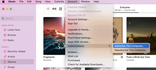 Deauthorize all computers in iTunes