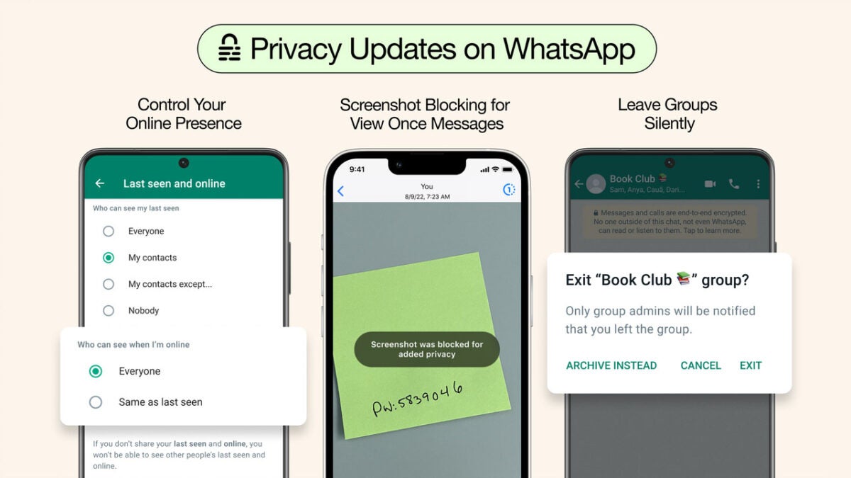 3 whatsapp screenshots