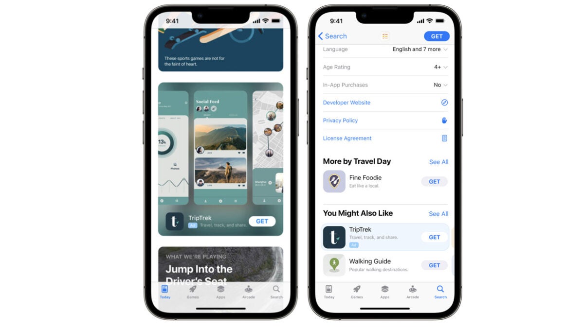New ads on Apple iPhone